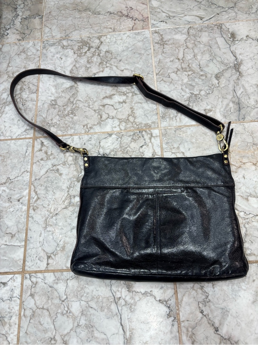 HOBO International Black Genuine Leather Crossbody Bag Purse